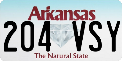 AR license plate 204VSY