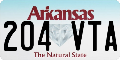 AR license plate 204VTA