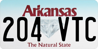 AR license plate 204VTC