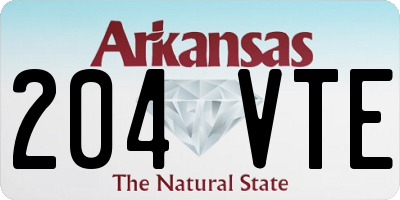 AR license plate 204VTE