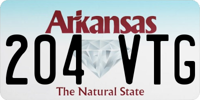 AR license plate 204VTG