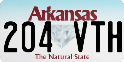 AR license plate 204VTH