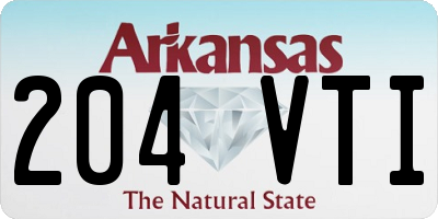 AR license plate 204VTI
