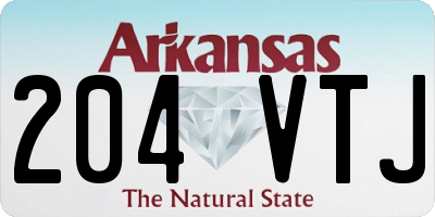 AR license plate 204VTJ