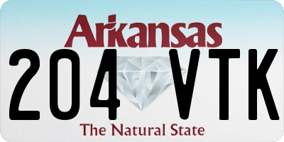 AR license plate 204VTK