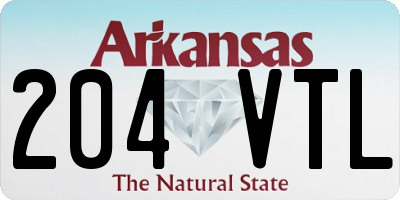 AR license plate 204VTL