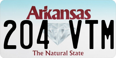 AR license plate 204VTM