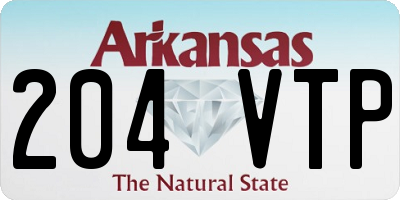 AR license plate 204VTP