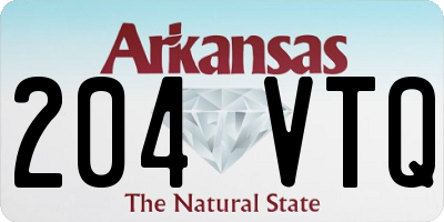 AR license plate 204VTQ