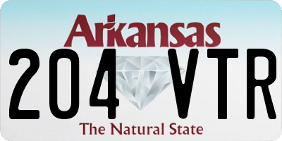 AR license plate 204VTR
