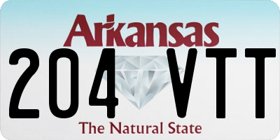 AR license plate 204VTT