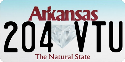 AR license plate 204VTU