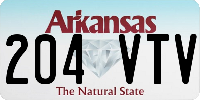 AR license plate 204VTV