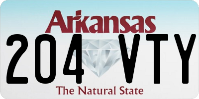 AR license plate 204VTY
