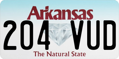 AR license plate 204VUD