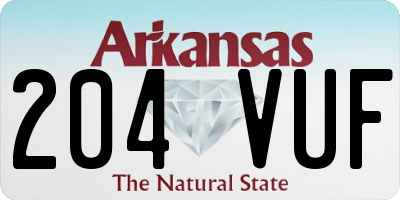 AR license plate 204VUF