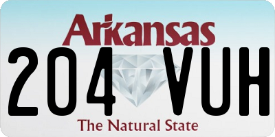 AR license plate 204VUH