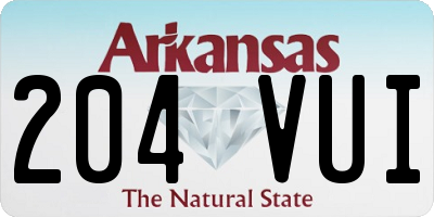 AR license plate 204VUI
