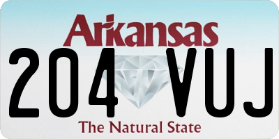 AR license plate 204VUJ