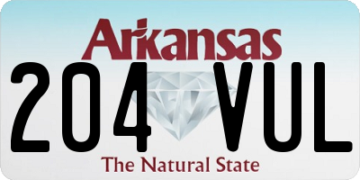 AR license plate 204VUL