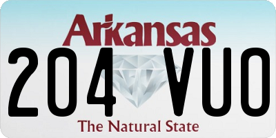 AR license plate 204VUO