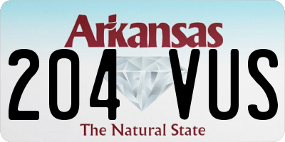 AR license plate 204VUS