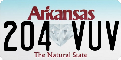 AR license plate 204VUV