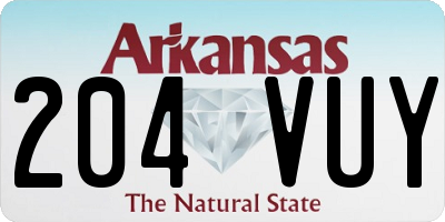 AR license plate 204VUY