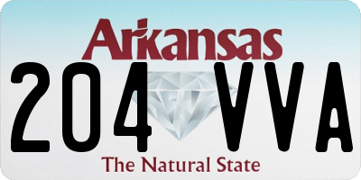 AR license plate 204VVA