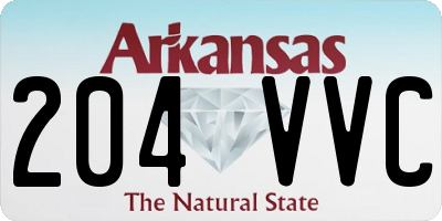AR license plate 204VVC