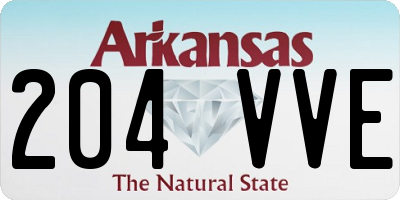 AR license plate 204VVE