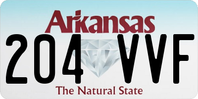 AR license plate 204VVF