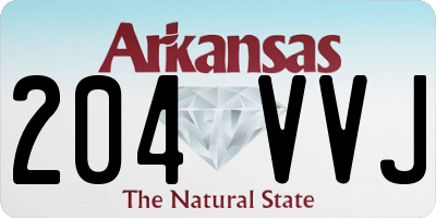 AR license plate 204VVJ