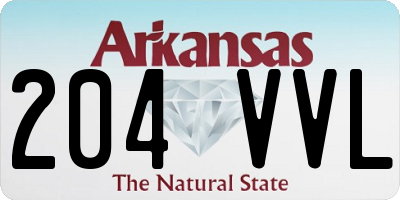 AR license plate 204VVL