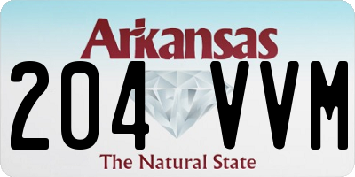AR license plate 204VVM