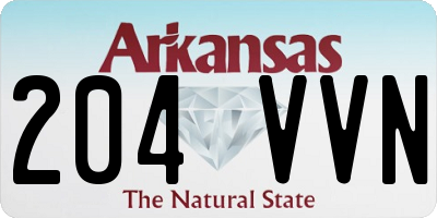 AR license plate 204VVN