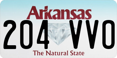 AR license plate 204VVO