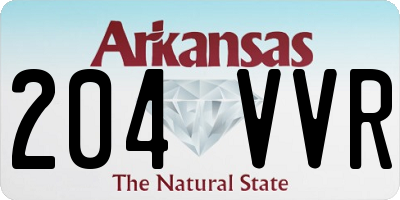 AR license plate 204VVR