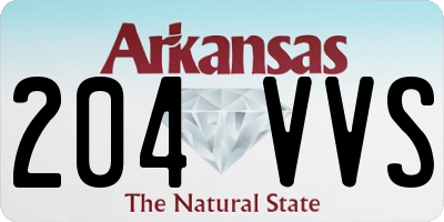 AR license plate 204VVS