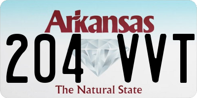 AR license plate 204VVT