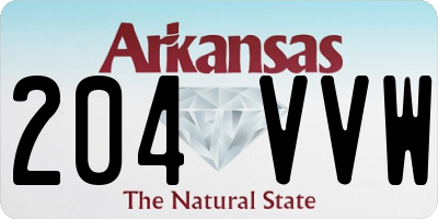 AR license plate 204VVW