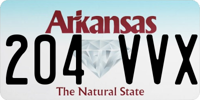 AR license plate 204VVX