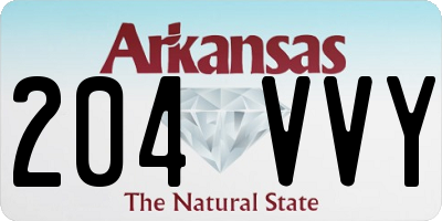 AR license plate 204VVY