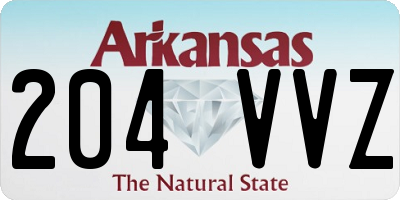 AR license plate 204VVZ