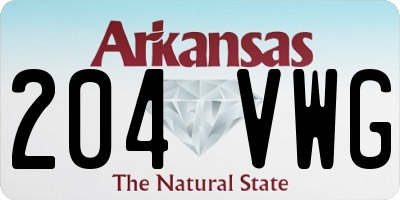AR license plate 204VWG