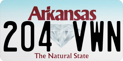 AR license plate 204VWN