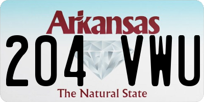 AR license plate 204VWU