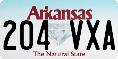AR license plate 204VXA