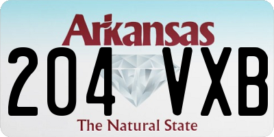 AR license plate 204VXB