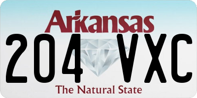 AR license plate 204VXC